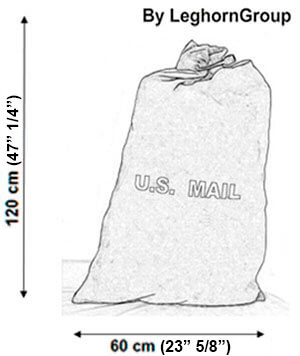 canvas postal sack matera technical drawing