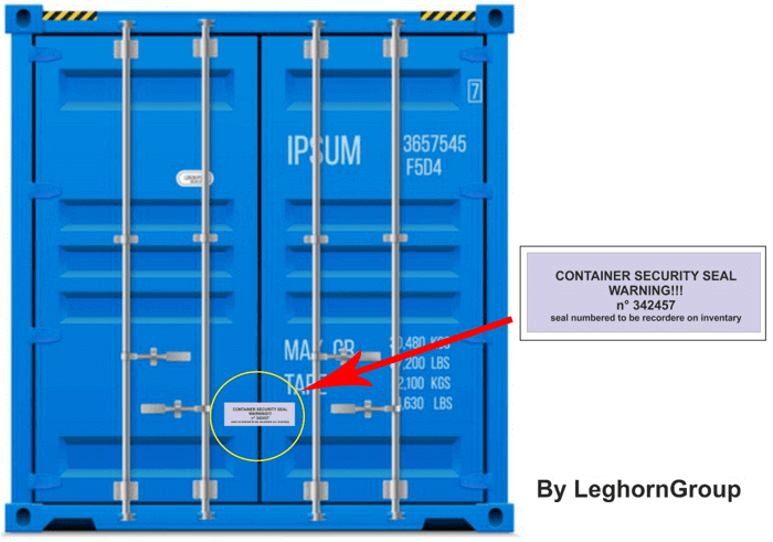 container void labels seal correct position