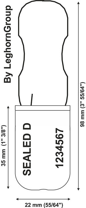 padlock style seal padlockseal 180-1 technical drawing