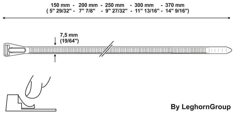 cable ties drawing