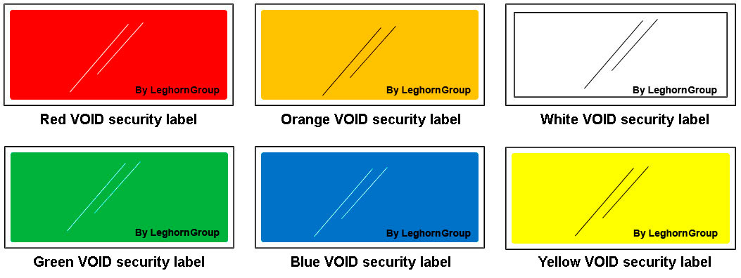 security labels for airports airlines colours